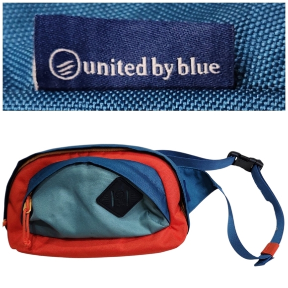 United By Blue Handbags - United By Blue Utility Fanny Hip Pack Crossbody Bag One Size Alpine Blue / Red